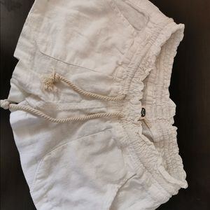White Roxy boho shorts